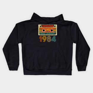 Awesome Since January 1984 40 Years Old 40th Birthday Kids Hoodie